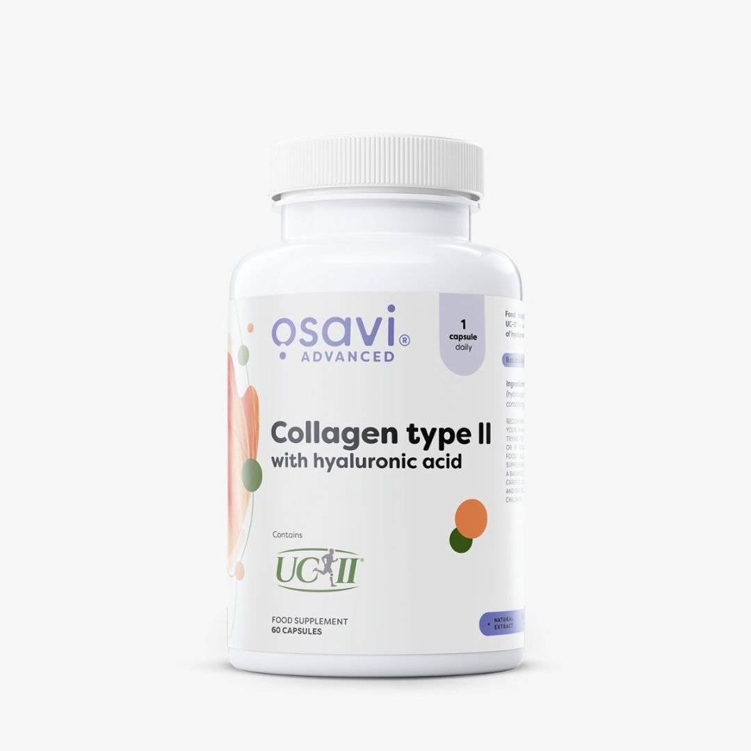 Colagen tip UC-II cu Acid Hialuronic si Vitamina C, 60 capsule, Osavi