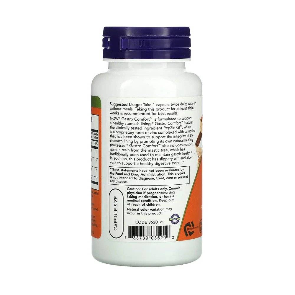 Confort Gastric Gastro Comfort with PepZin GI 60 capsule Now Foods