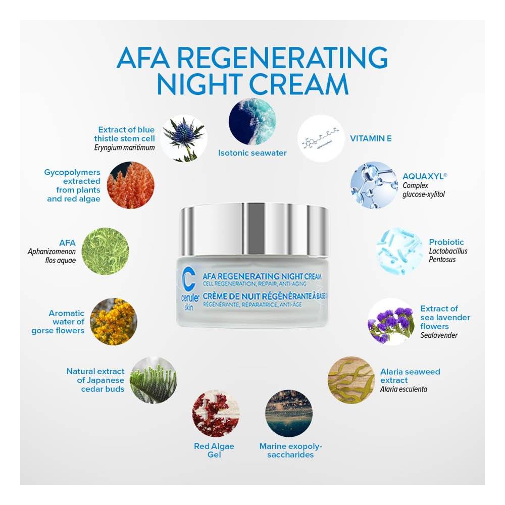 Crema de Noapte Regeneranta AFA Night Cream,30 mL, Cerule Skin France