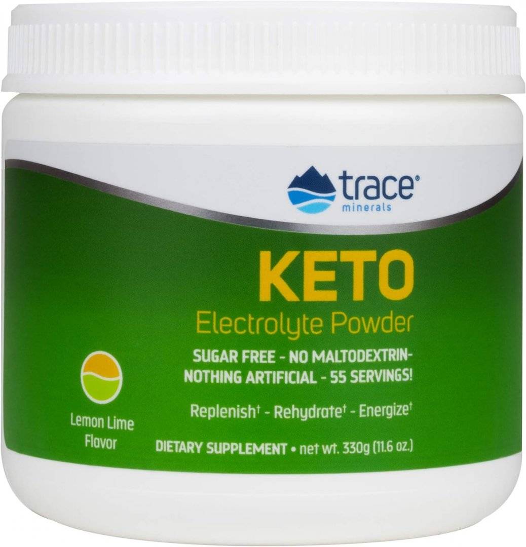 Electroliti Pudra, Keto Electrolyte Powder Lemon Lime 330 grams, Trace Minerals