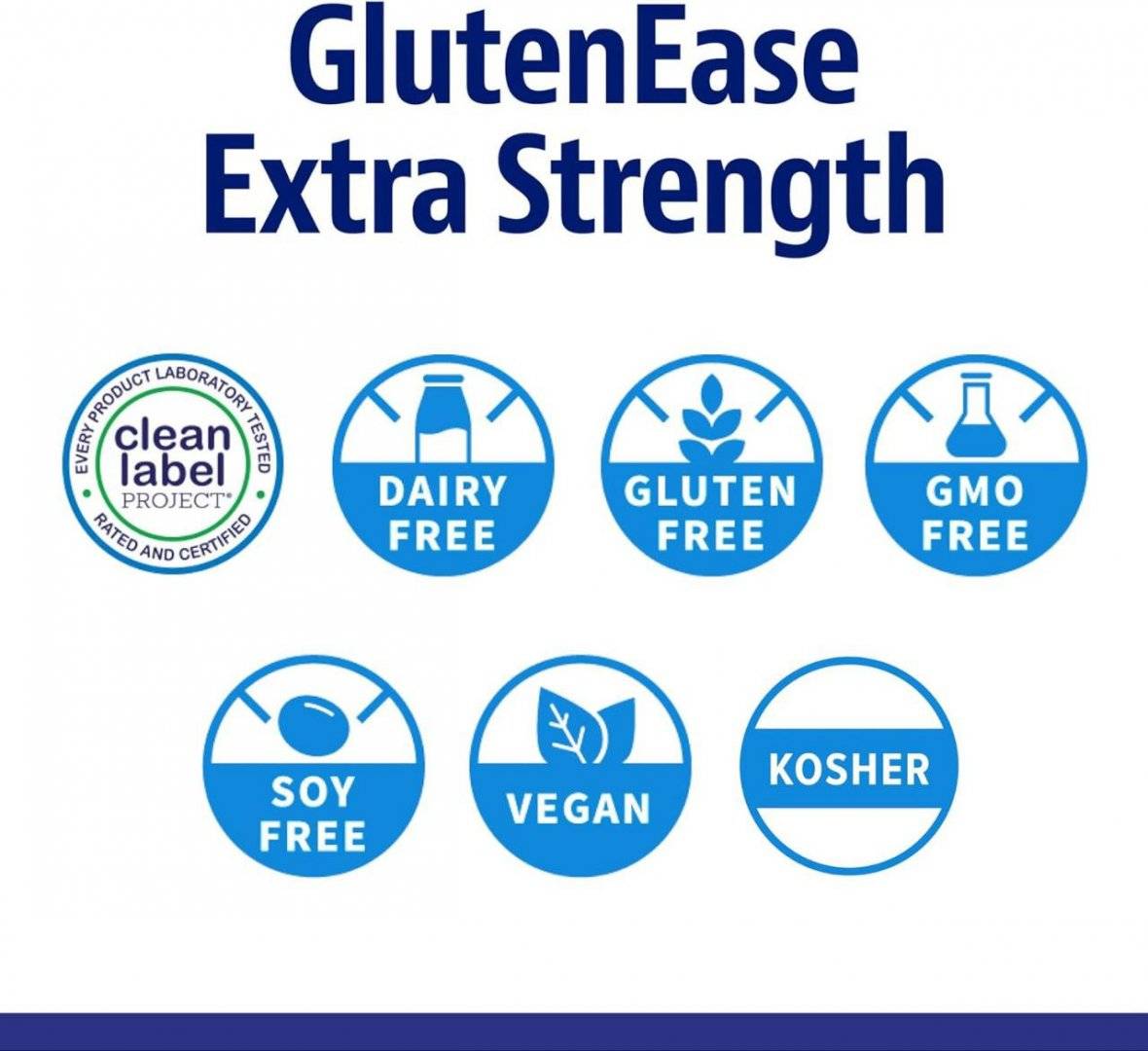 Enzime Digestive Gluten si Caseina, GlutenEase Extra Strength, 60 cps, Enzymedica