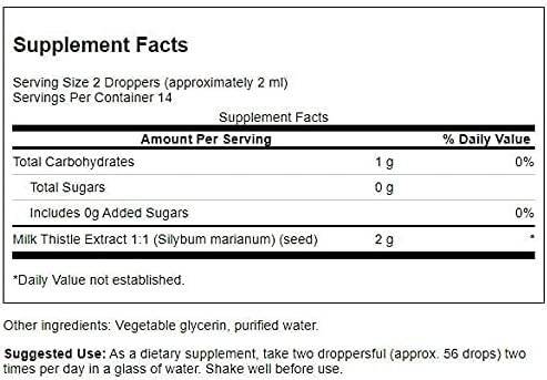 Extract de Armurariu, Ciulin de Lapte, Milk Thistle Liquid Extract, 29 ml, Swanson