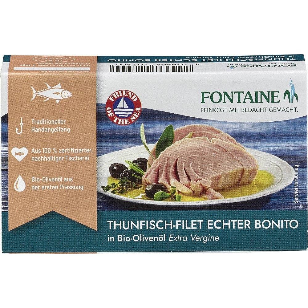 File de ton in ulei bio de masline Fontaine, 120g