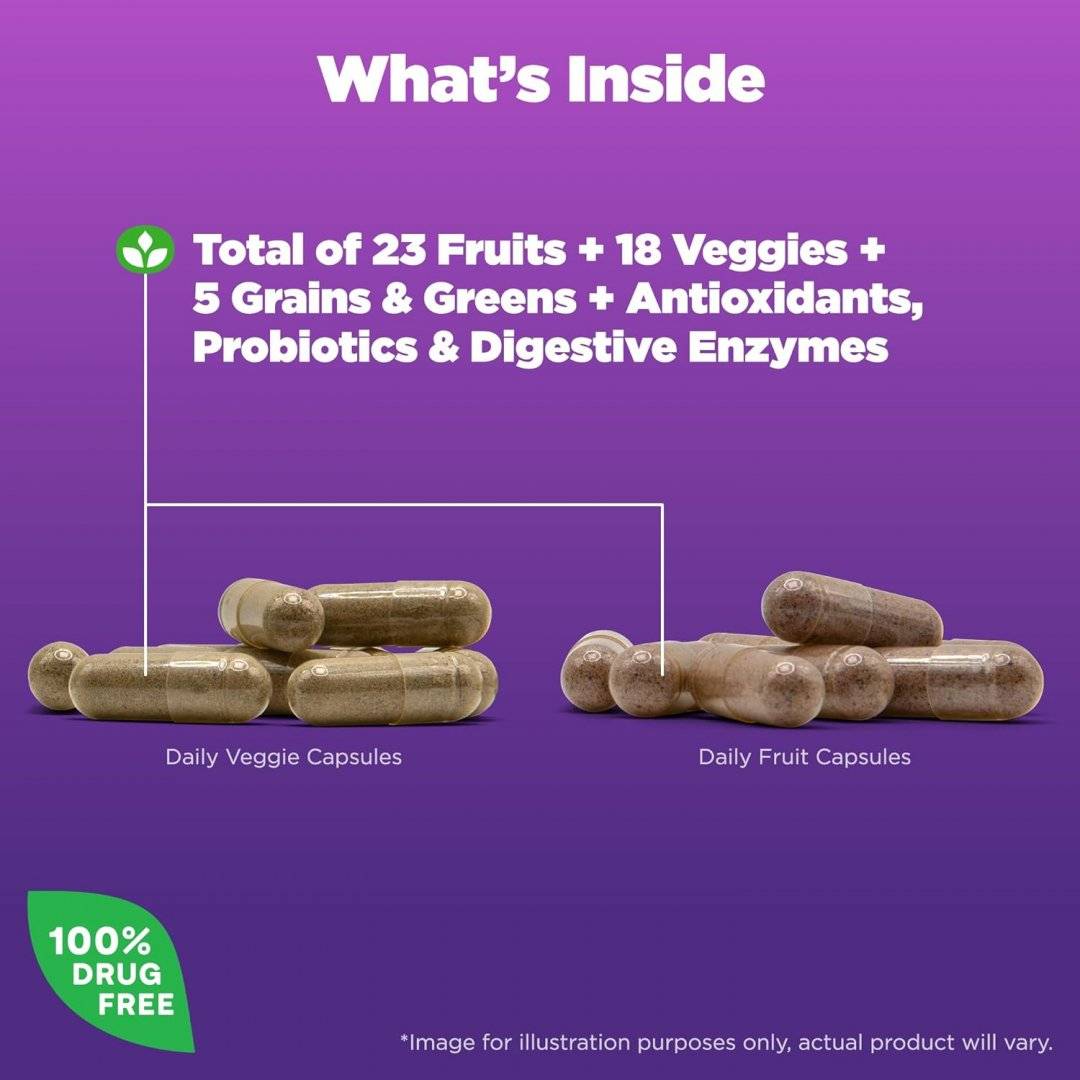 Fructe si Legume Organice, Vitamine si Minerale, 60+60 caps, Natrol