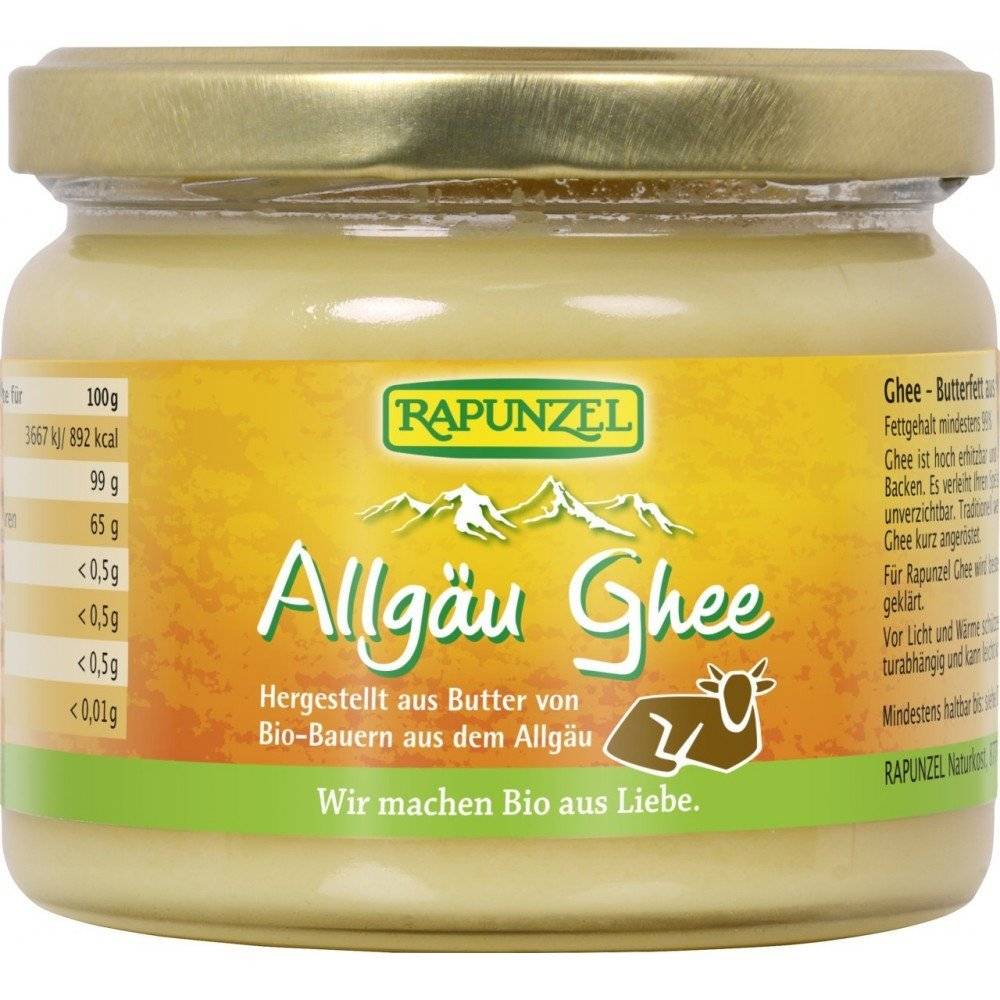 Ghee BIO, Grasime din Unt Allgau. Rapunzel, 250g*