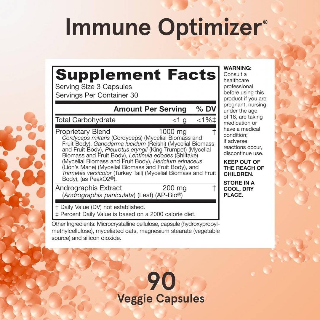 Imunitate Optimizata cu Ciuperci Medicinale, Immune Optimizer 90 capsule, Jarrow Formulas