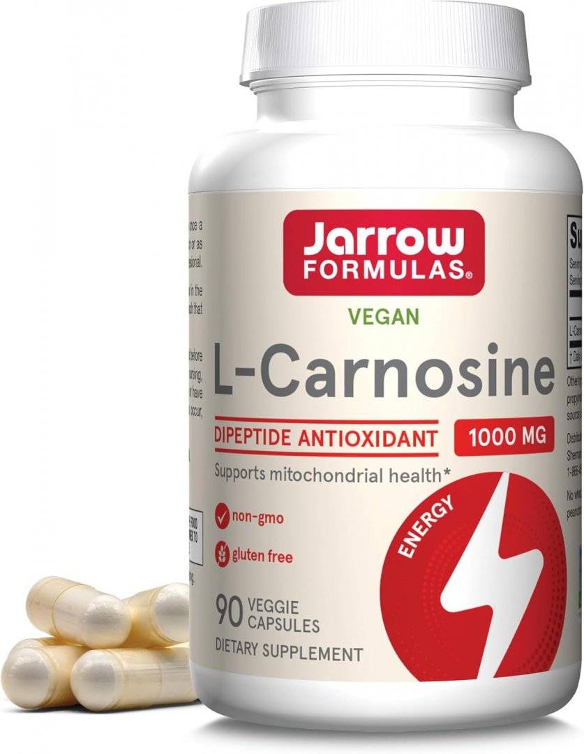 L-Carnosina, Protectie Glicatie, L-Carnosine, 90 capsule, Jarrow Formulas