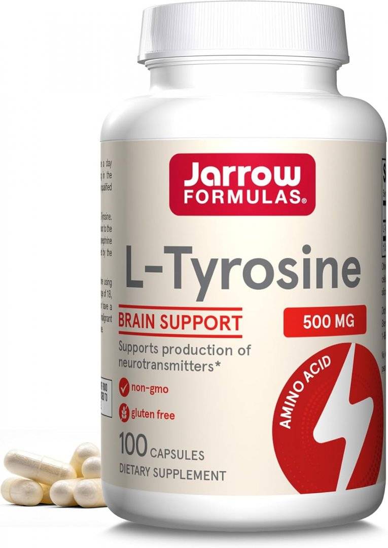 L-Tirozina, L-Tyrosine, 500 mg, 100 capsule, Jarrow Formulas