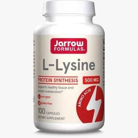 Lizina, L-Lysine 500 mg, 100 capsule, Jarrow Formulas