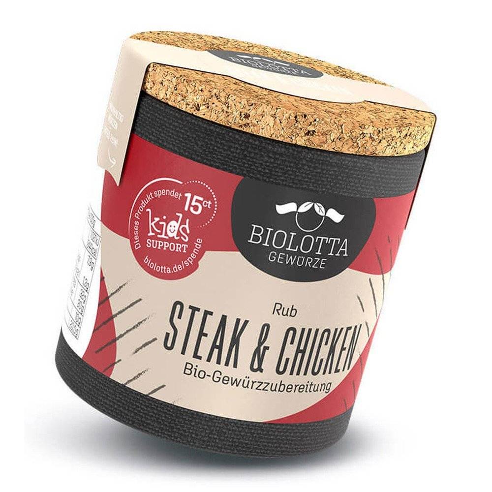 Mix de condimente pentru steak si pui bio BioLotta, 50g