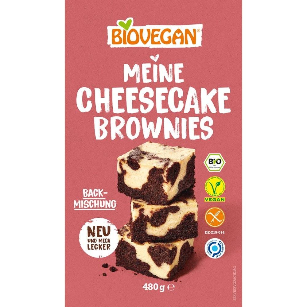 Mix pentru cheesecake brownies, fara gluten bio Biovegan, 480g