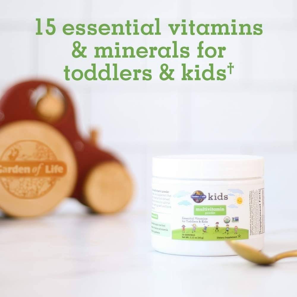 Multivitamine si Minerale Organice Copii, Kids Multivitamin Powder, 60 gr Garden of Life