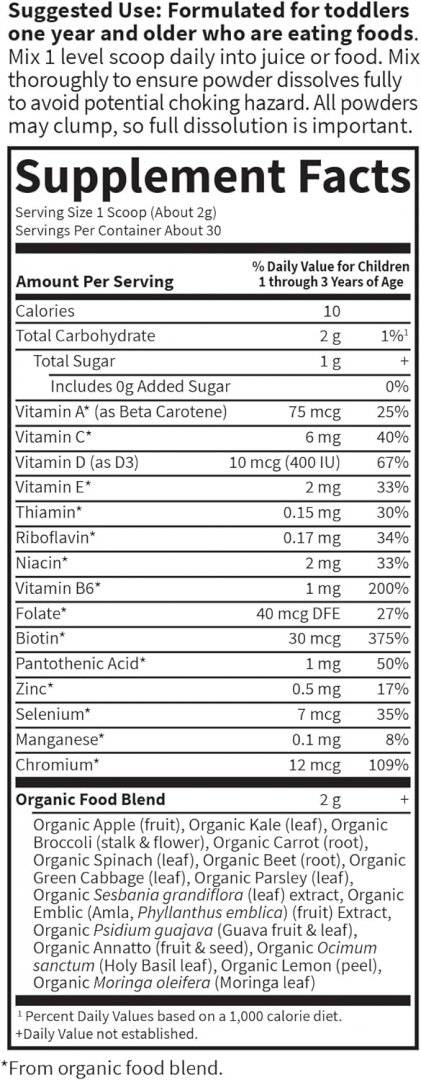 Multivitamine si Minerale Organice Copii, Kids Multivitamin Powder, 60 gr Garden of Life