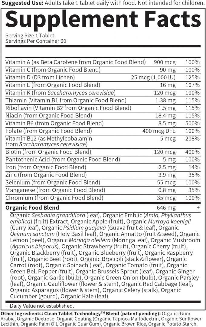 Multivitamine si Minerale Organice Femei, MyKind Organics Women's One Daily, 60 caps, Garden of Life