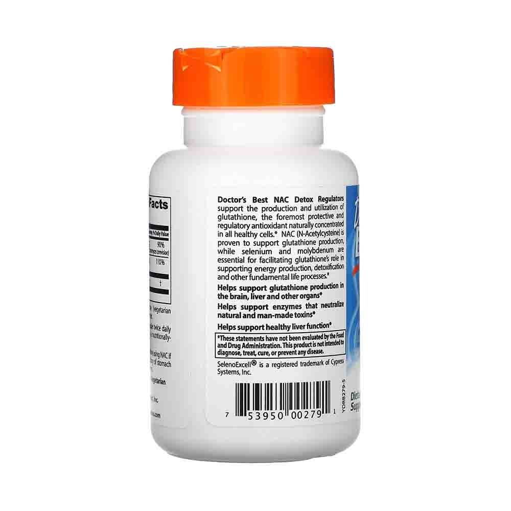 NAC N-acetil-L-cisteina 600 mg cu Selenium si Molybdenum, 60 caps, Doctor's Best