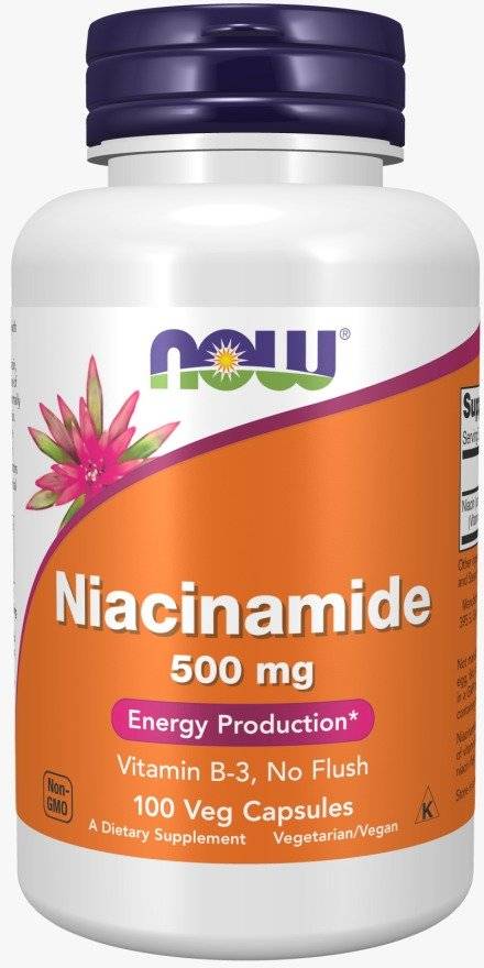 Niacinamida Vitamina B3, 500 mg, 100 capsule, Now Foods