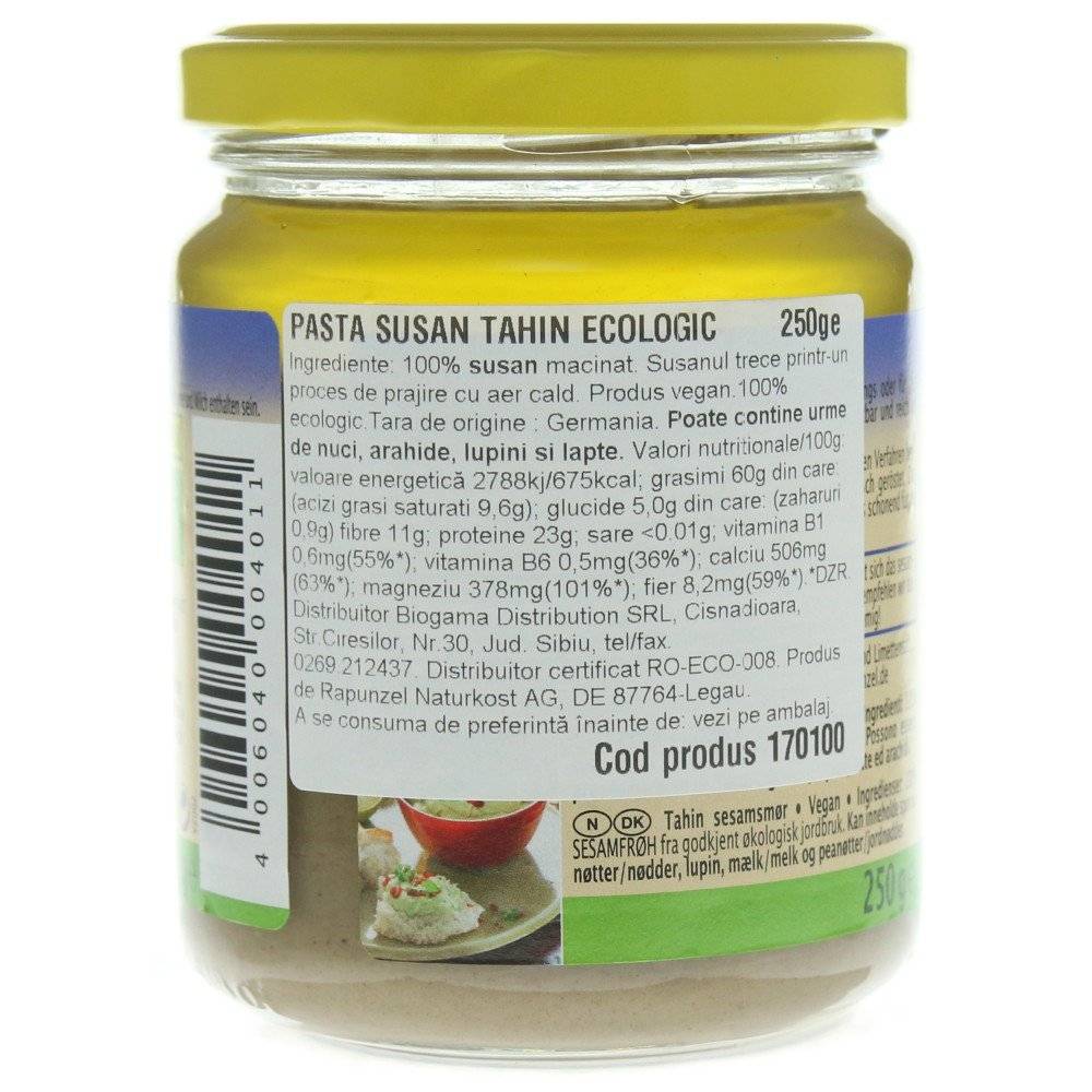 Pasta susan tahin vegan bio Rapunzel, 250g