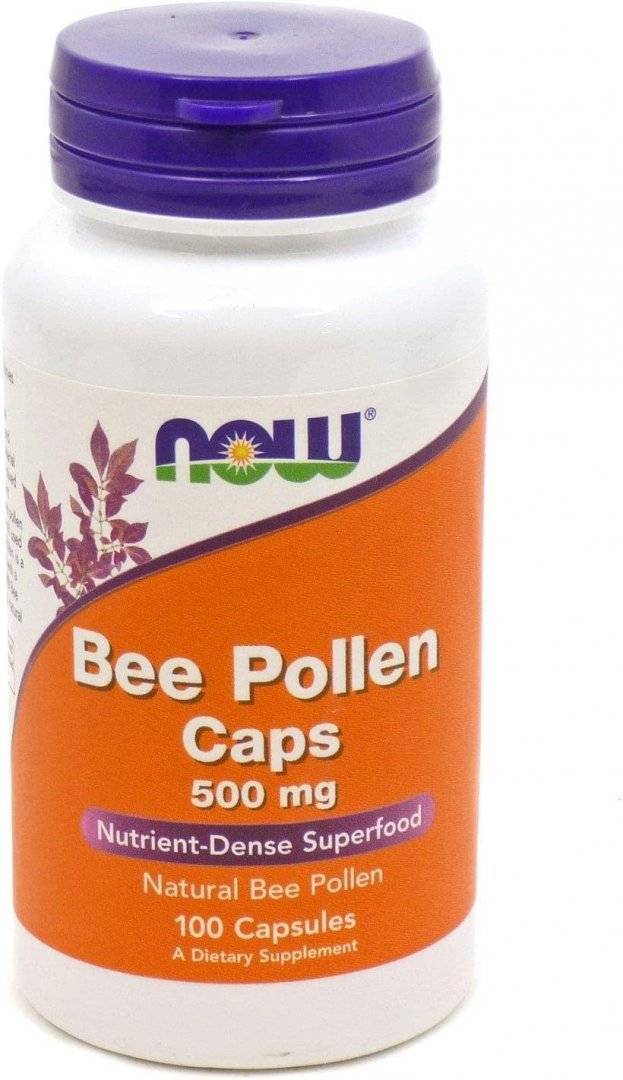 Polen de Albine, Bee Pollen, 500mg, 100 capsule, Now Foods