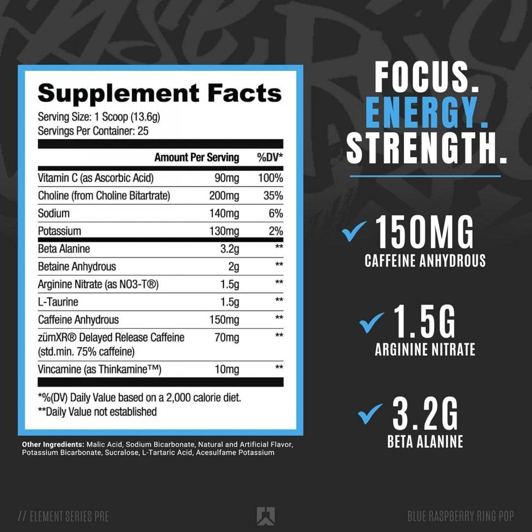 PreWorkout Element Series 313g Ryse Supplements