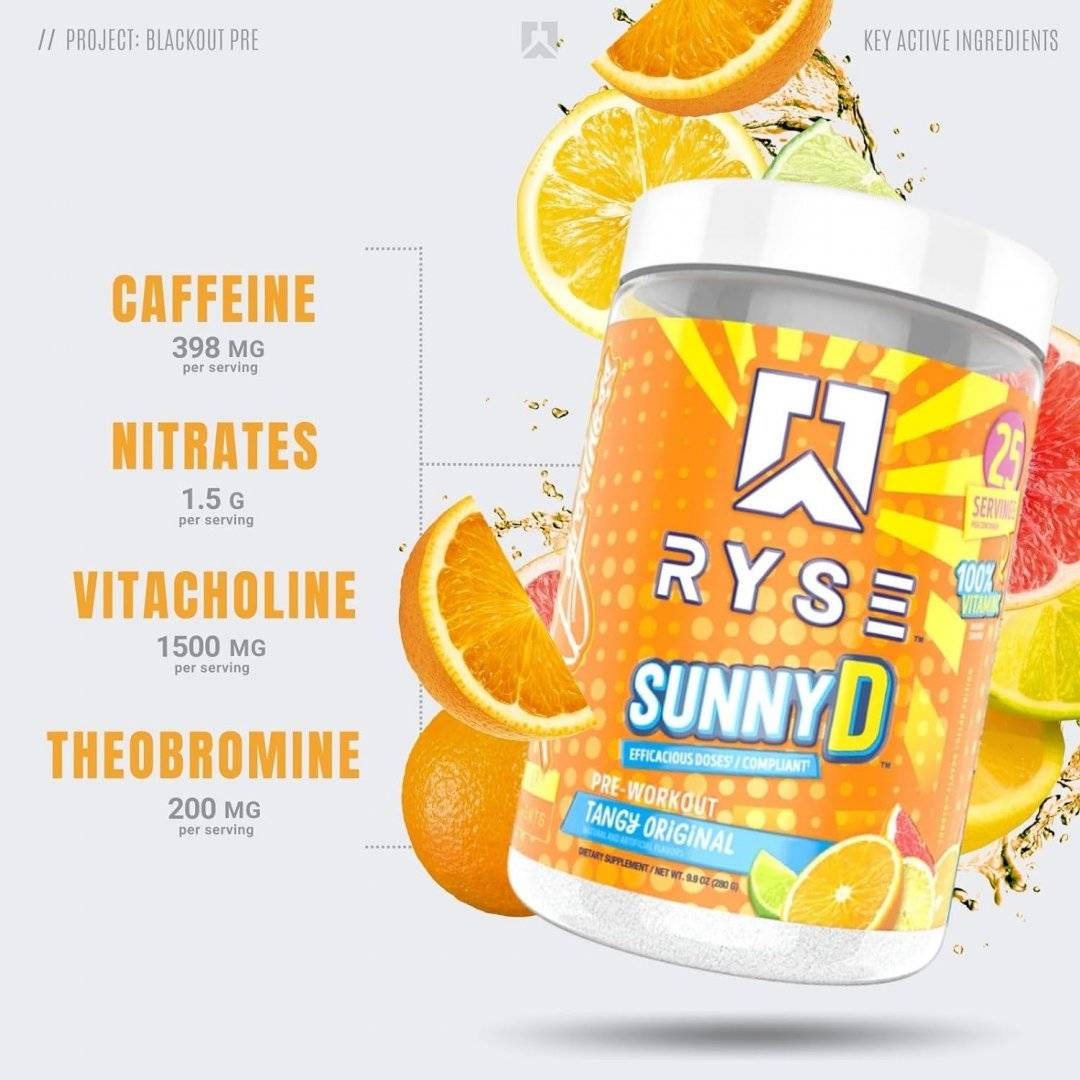 PreWorkout SunnyD Tangy Original Element Series 280g Ryse Supplements