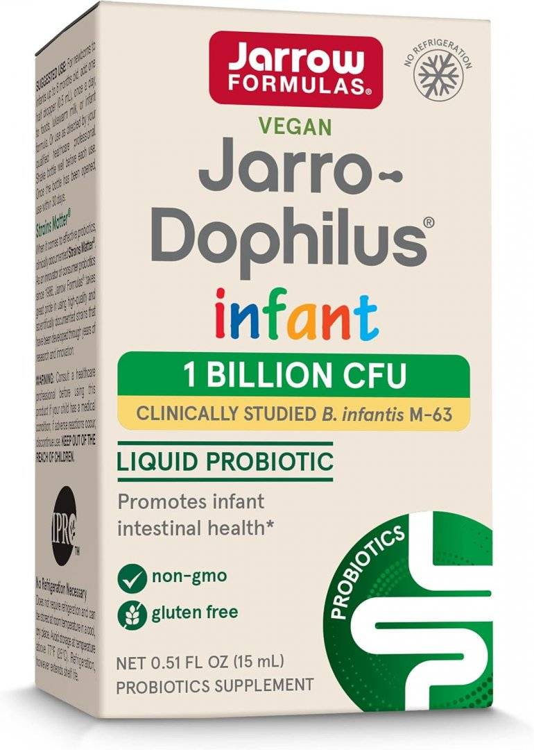 Probiotic Copii, Jarro-Dophilus Infant Liquid Probiotic 1 miliard, 15 ml, Jarrow Formulas