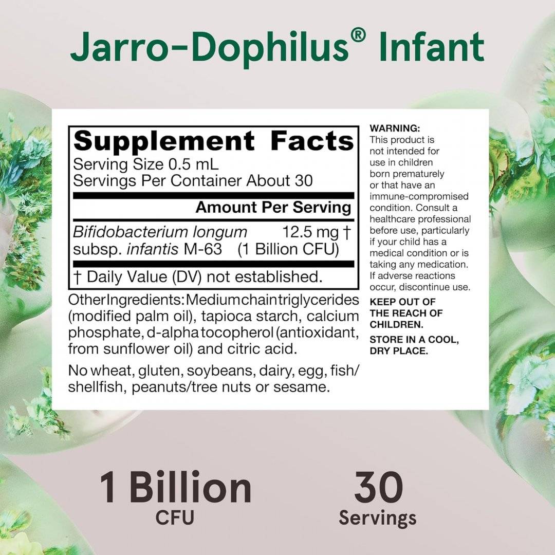 Probiotic Copii, Jarro-Dophilus Infant Liquid Probiotic 1 miliard, 15 ml, Jarrow Formulas