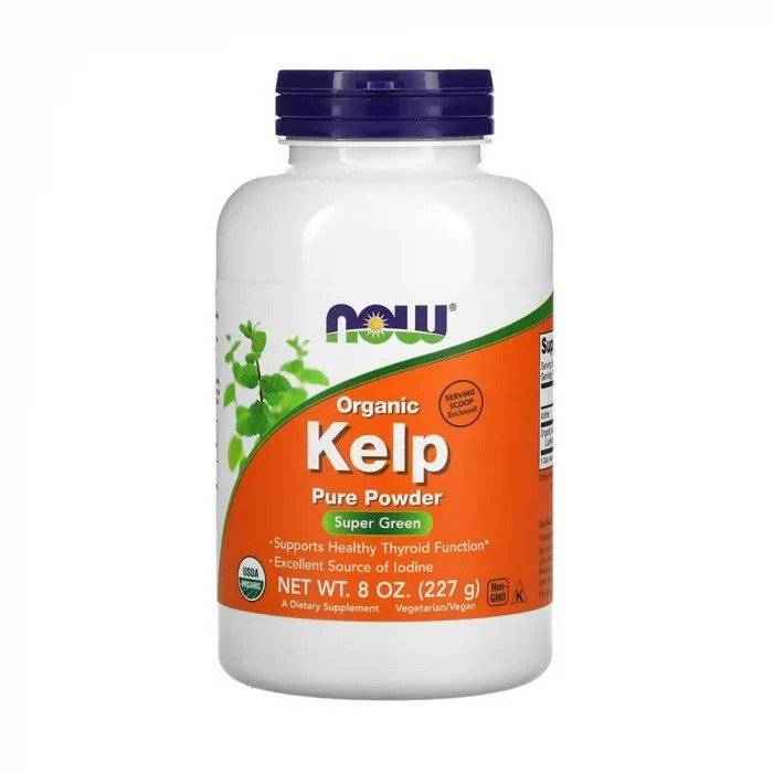 Pudra Alge Organice Iod Natural, Kelp Pure Powder 227 g Now Foods