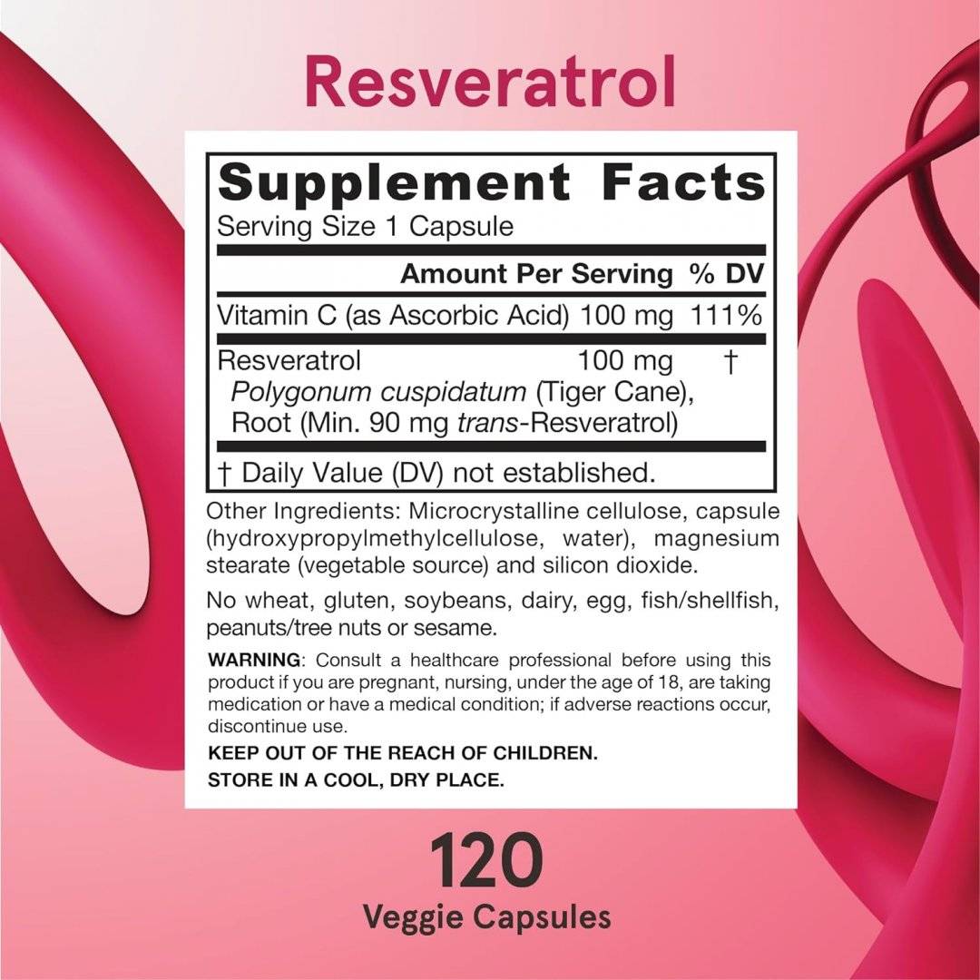 Resveratrol, 100mg, 120 capsule, Jarrow Formulas