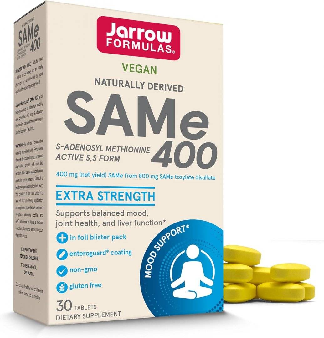 SAMe 400 (S-Adenozilmetionina) 400 miligrame, 30 capsule, Jarrow Formulas