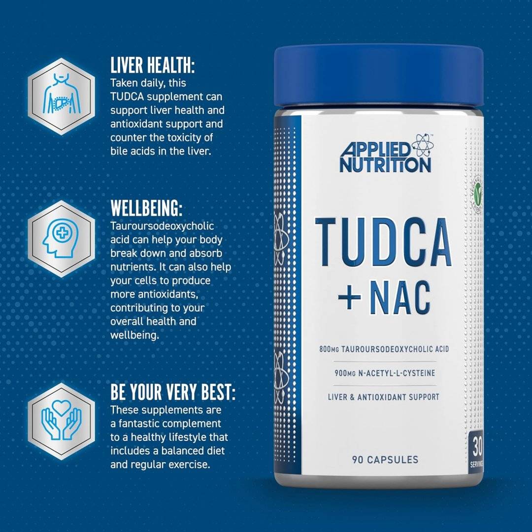 Saruri Biliare Tudca + NAC 90 capsule, Applied Nutrition