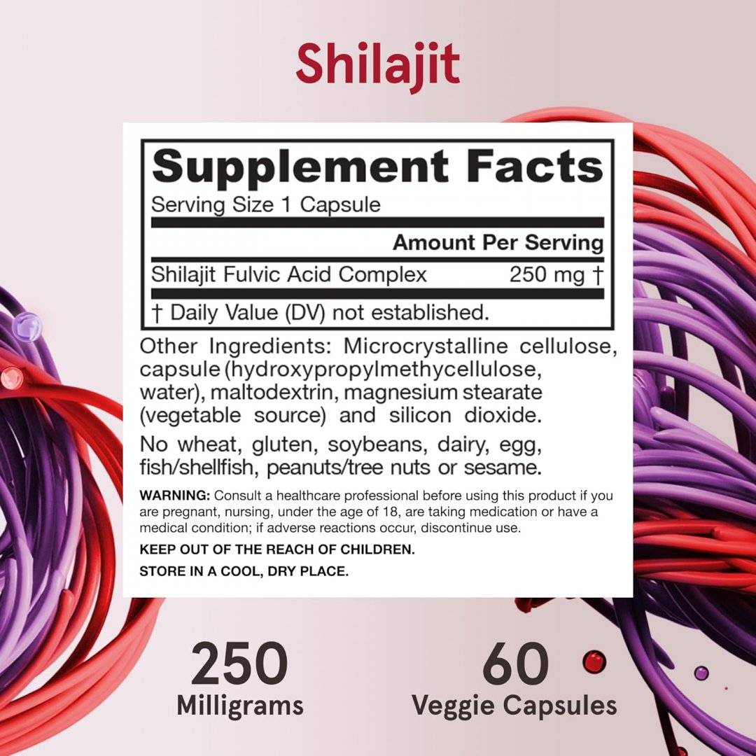 Shilajit Fulvic Complex, 250 mg, 60 capsule, Jarrow Formulas