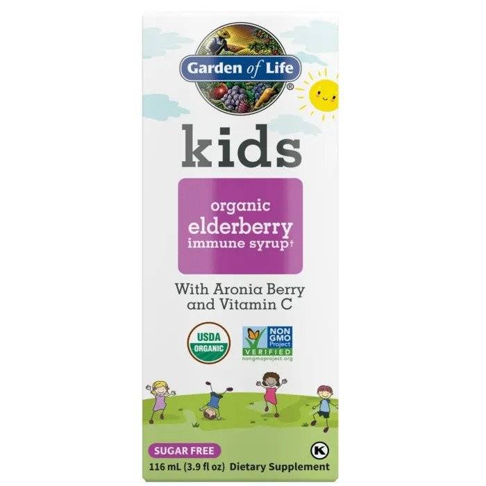 Sirop Organic Imunitate Copii, Kids Organic Elderberry Immune Syrup 116 ml, Garden of Life