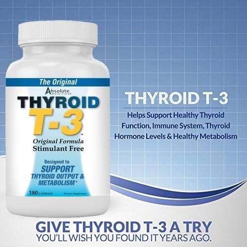 Sprijin Natural al Functiei Tiroide, Energie, Focus si Slabire, Thyroid T3, 180 capsule, Absolute Nutrition