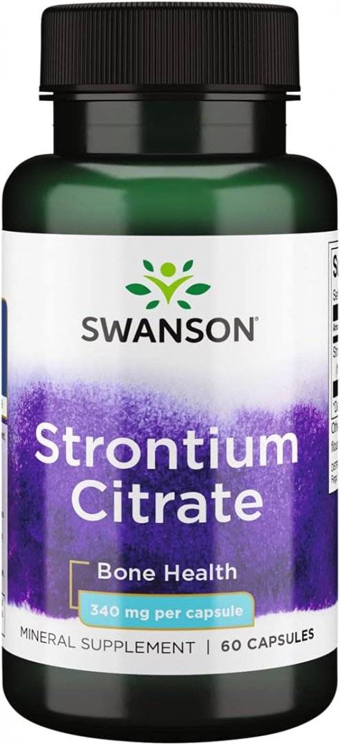 Strontiu Citrat, Oase si Dinti Puternici, 340 mg, 60 capsule, Swanson