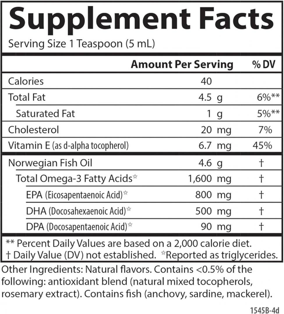 The Very Finest Fish Oil, Wild Caught, Natural Lemon, 500 ml, Carlson Labs