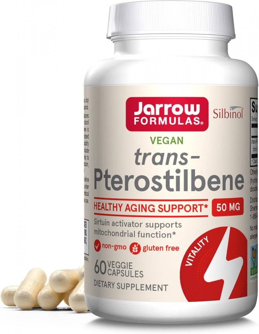 Trans-Pterostilbene, 50mg, 60 caps, Jarrow Formulas