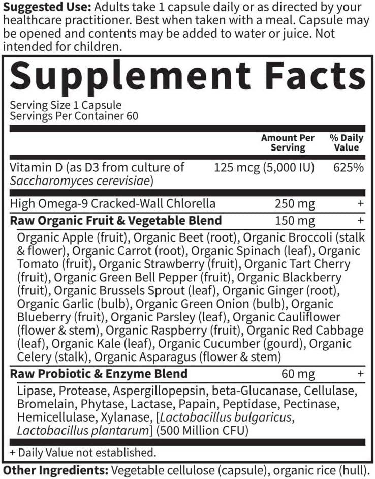Vitamin Code Raw D3, 5000 IU, 60 capsule, Garden of Life