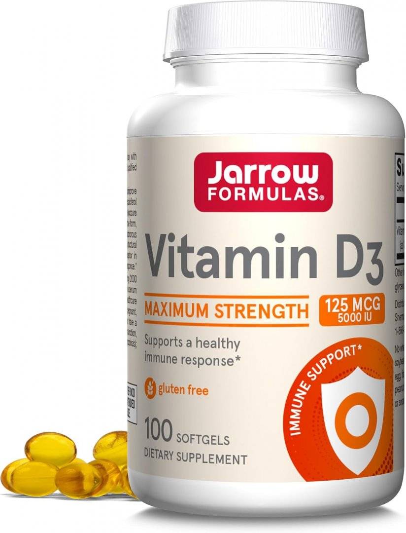 Vitamina D3 5000 UI, 100 capsule, Jarrow Formulas