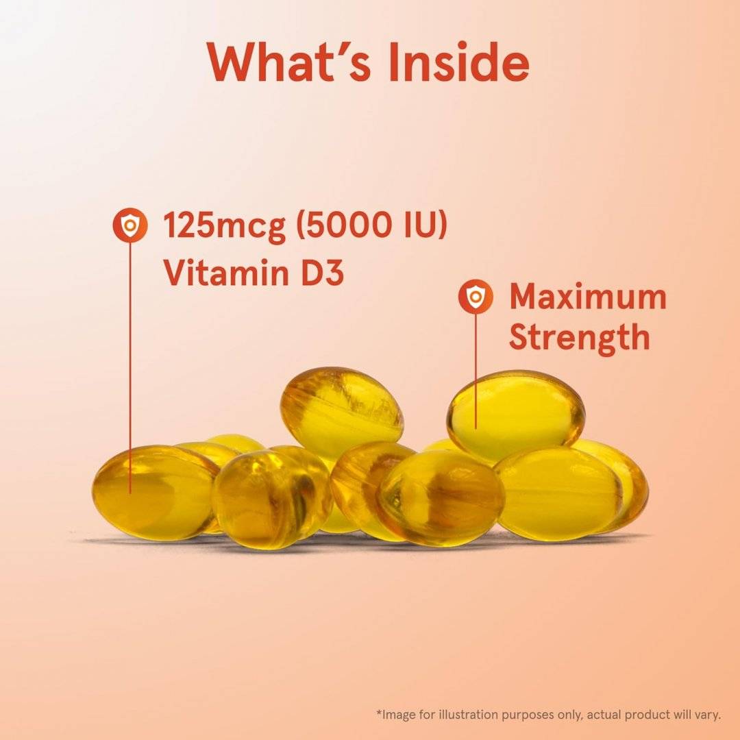 Vitamina D3 5000 UI, 100 capsule, Jarrow Formulas