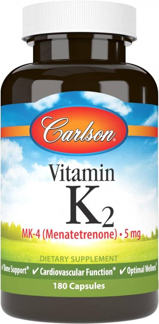 Vitamina K2 MK 4 Menatetrenone, 5 mg, 180 capsule, Carlson Labs