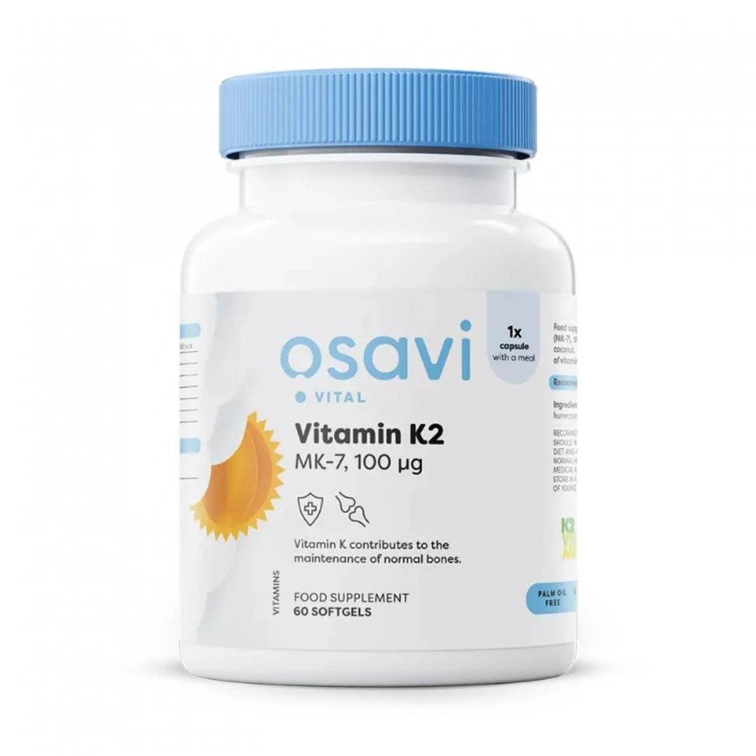 Vitamina K2 MK7, 100 mcg, 60 capsule, Osavi