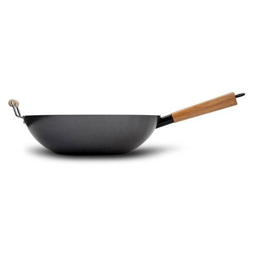 Wok Profesional din Otel Carbon, 35 cm, Cantonese Nava