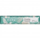 Baton de ciocolata crocanta cu cocos bio Vivani, 35g