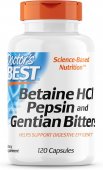 Betaina HCL Pepsina si Gentian Bitters, 120 capsule, Doctor's Best