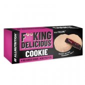 Biscuiti Fitking Delicious Cookie, Peanut Butter Raspberry Jelly  - 128 grams, Allnutrition