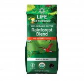 Cafea Boabe Premium Certificata Organic, Rainforest Blend Whole Bean Coffee, 340 grame, Life Extension