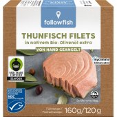 File de ton dungat in ulei de masline bio Followfish, 160g