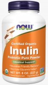 Inulina Pudra Certificata Organic, Fibra Prebiotica, 227 grame, Now Foods