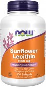 Lecitina de Floarea Soarelui NU de Soia, Sunflower Lecithin, 1200mg, 100 caps, NOW Foods