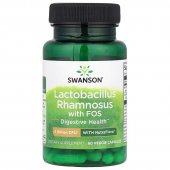 Probiotic Lactobacillus Rhamnosus cu FOS, 5 miliarde CFU, 60 capsule, Swanson